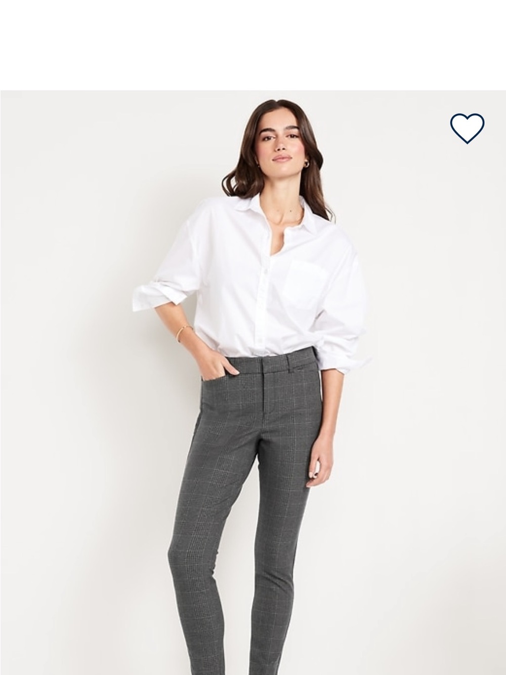 Old Navy Gray Plaid Pixie Skinny Pants